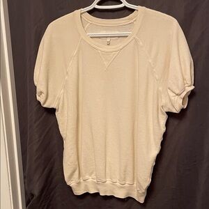 The Great Cream Lightweight Short Sleeve Sweatshirt Size 1